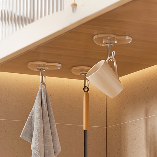 10pcs with Large Heavy Duty Hook In Heart Shape, Transparent Plastic Suction Cup Without Drilling, Thickened Heart-shaped Wall Hanging, Suitable for Kitchen And Bathroom Storage, Easy to Install, Casual Style, Practical Hook, Utility Hooks